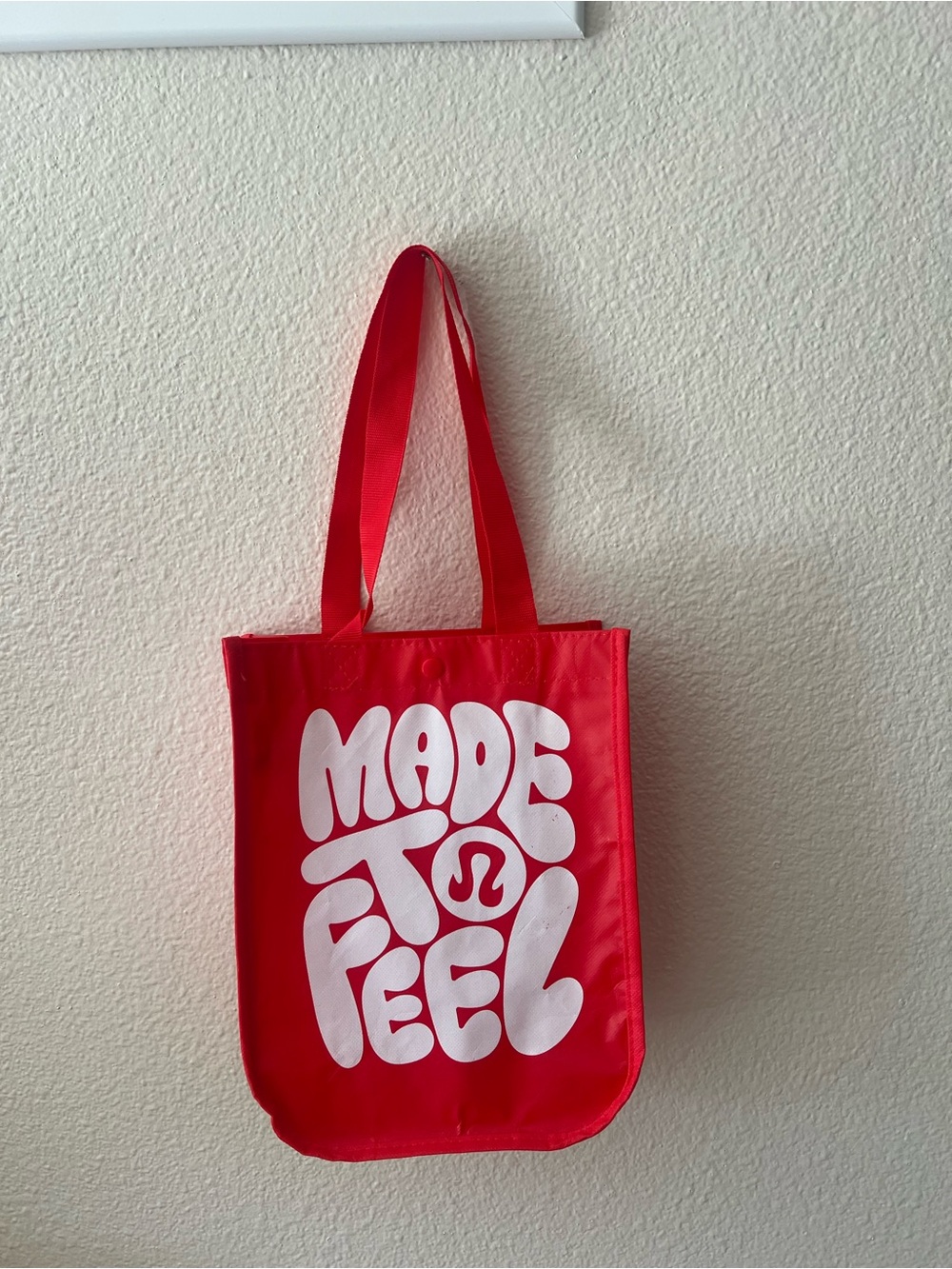 lululemon athletica Red 'Made to Feel' Graphic Tote
Never used after store